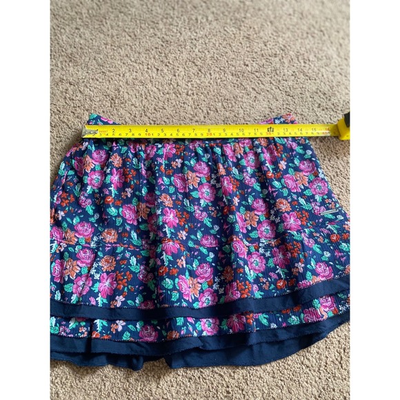 Abercrombie & Fitch Floral Mini Skirt Tiered Ruffle Hem Size S - Picture 6 of 7